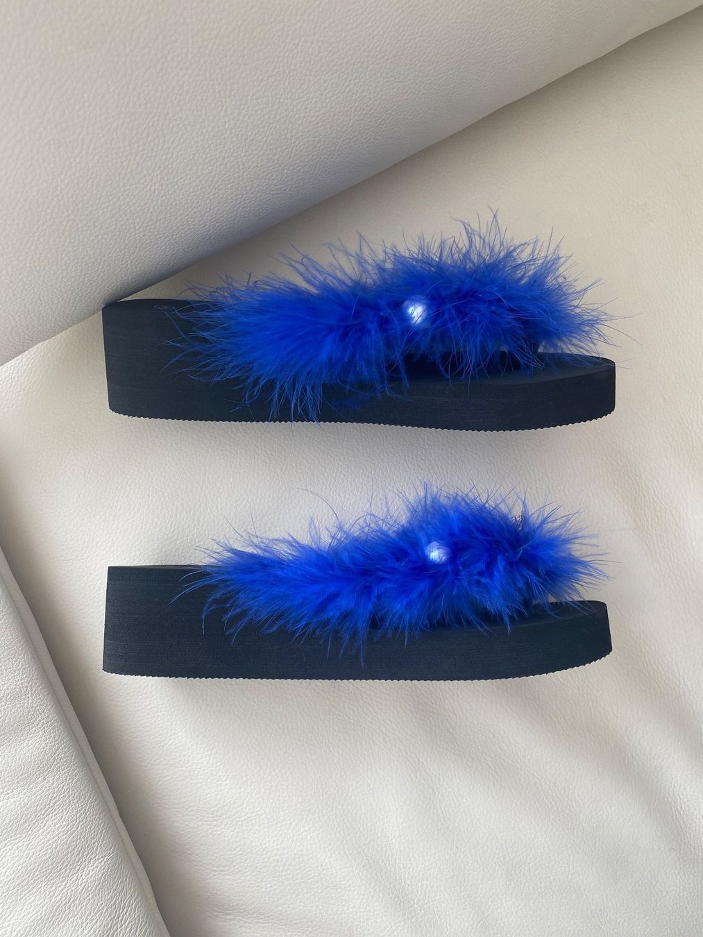 Scarpe da donna: SUMMERTIME - edle/stylische Perlen Flip-Flops, nero/blau, 41 – Nuovo e nell'imballaggio originale da Winkel venduto da ferrari2022 6