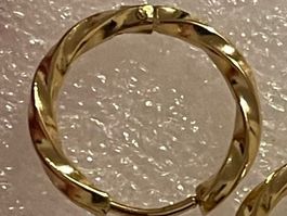 Jolie créoles plaquées jaune 1,5 X1,5 neuves