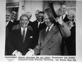 USA. Präsident Eisenhower, Pressefoto, 13 x 18 cm