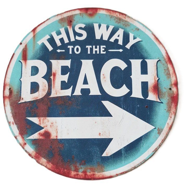 Insegne: Beach - Blechschild  (neu/OVP) – Nuovo e nell'imballaggio originale da Wilen b. Wollerau venduto da morethanmusic