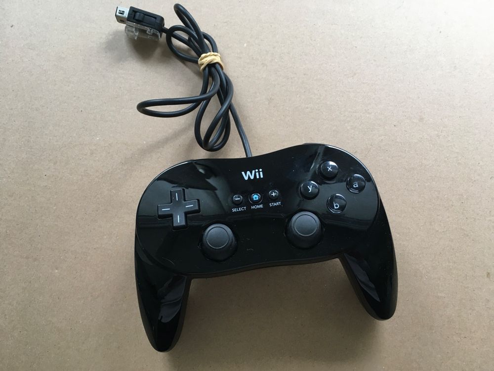 Original Nintendo Wii Classic Controller Pro Pad Schwarz Kaufen auf
