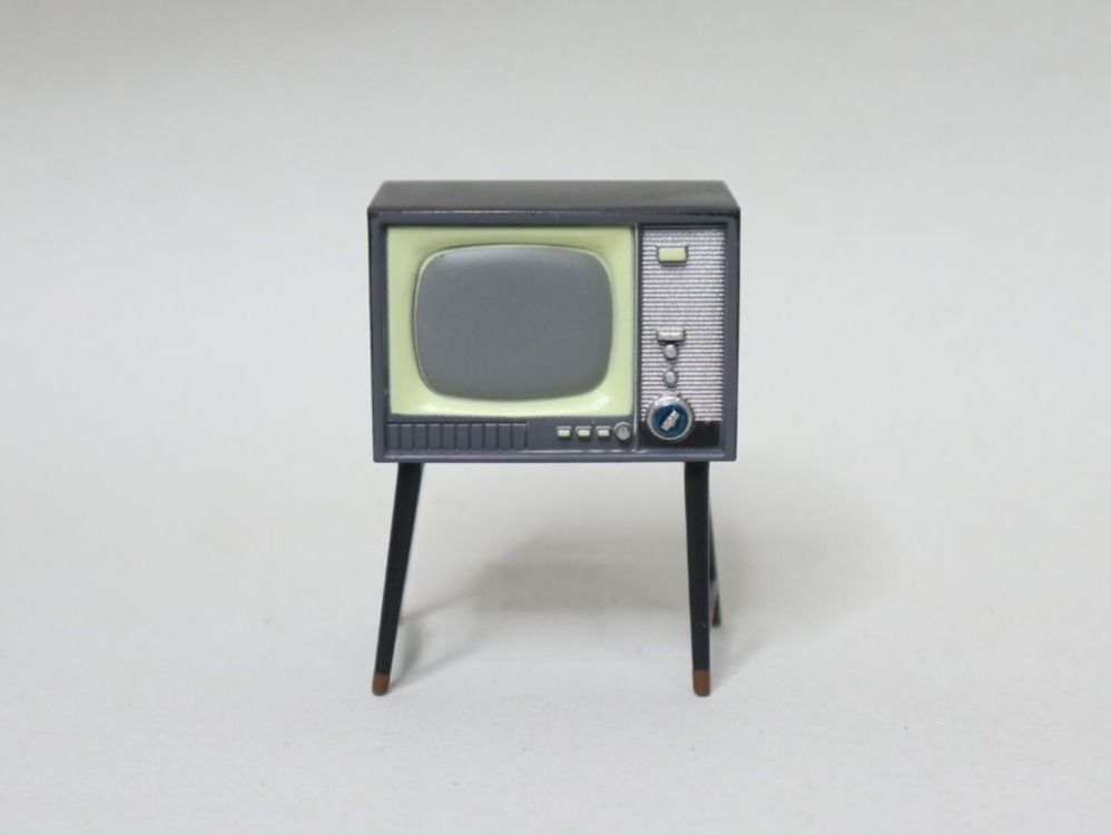 Mini TV Puppenhaus Zubehör - Retro Fernseher Miniatur Für Puppenstube