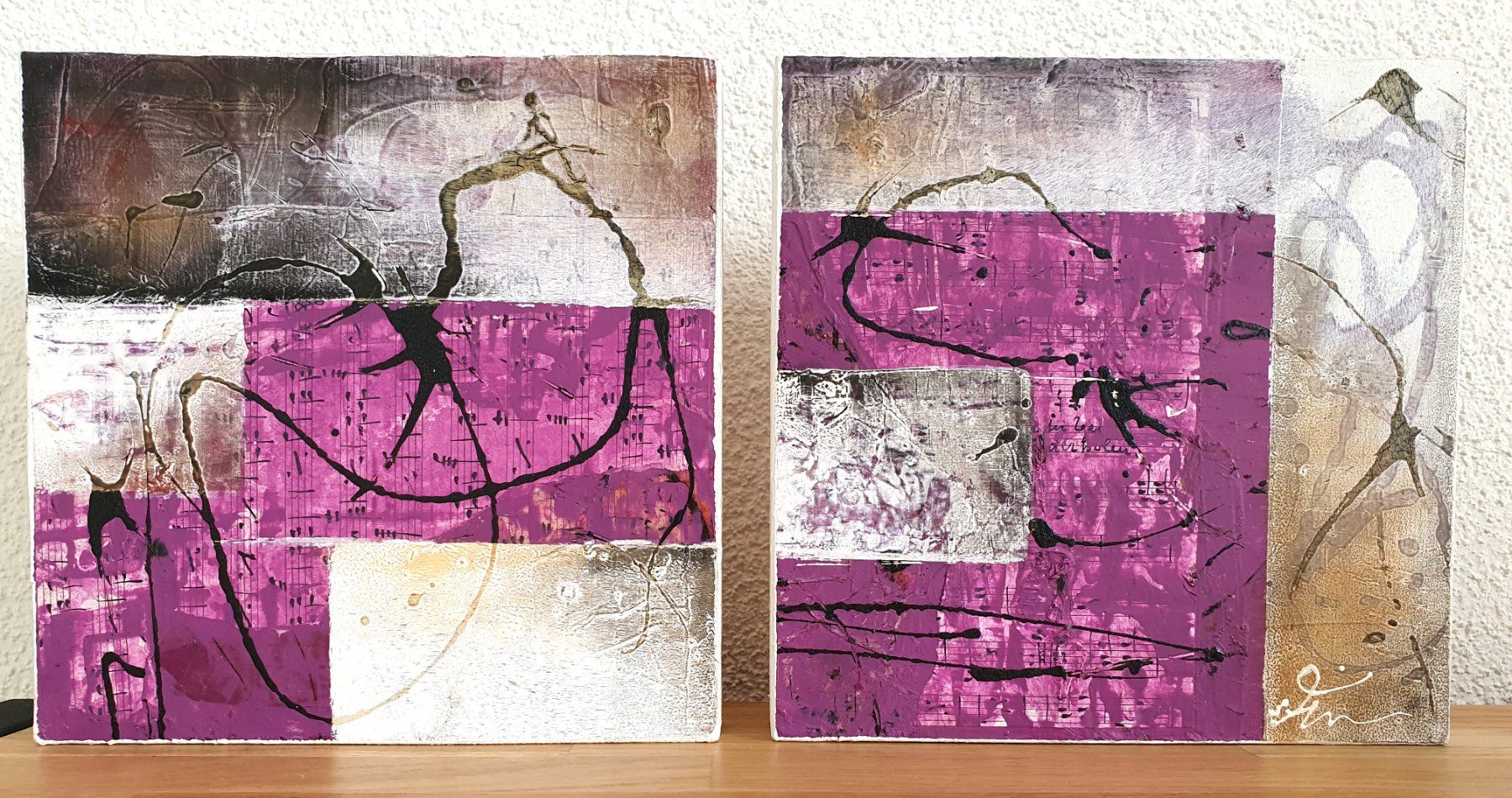 Gemälde: Bild Ensemble UNIKAT alte Noten / Sylvia-Artdesign – Neu (gemäss Beschreibung) aus Merenschwand von Tfsim007 3