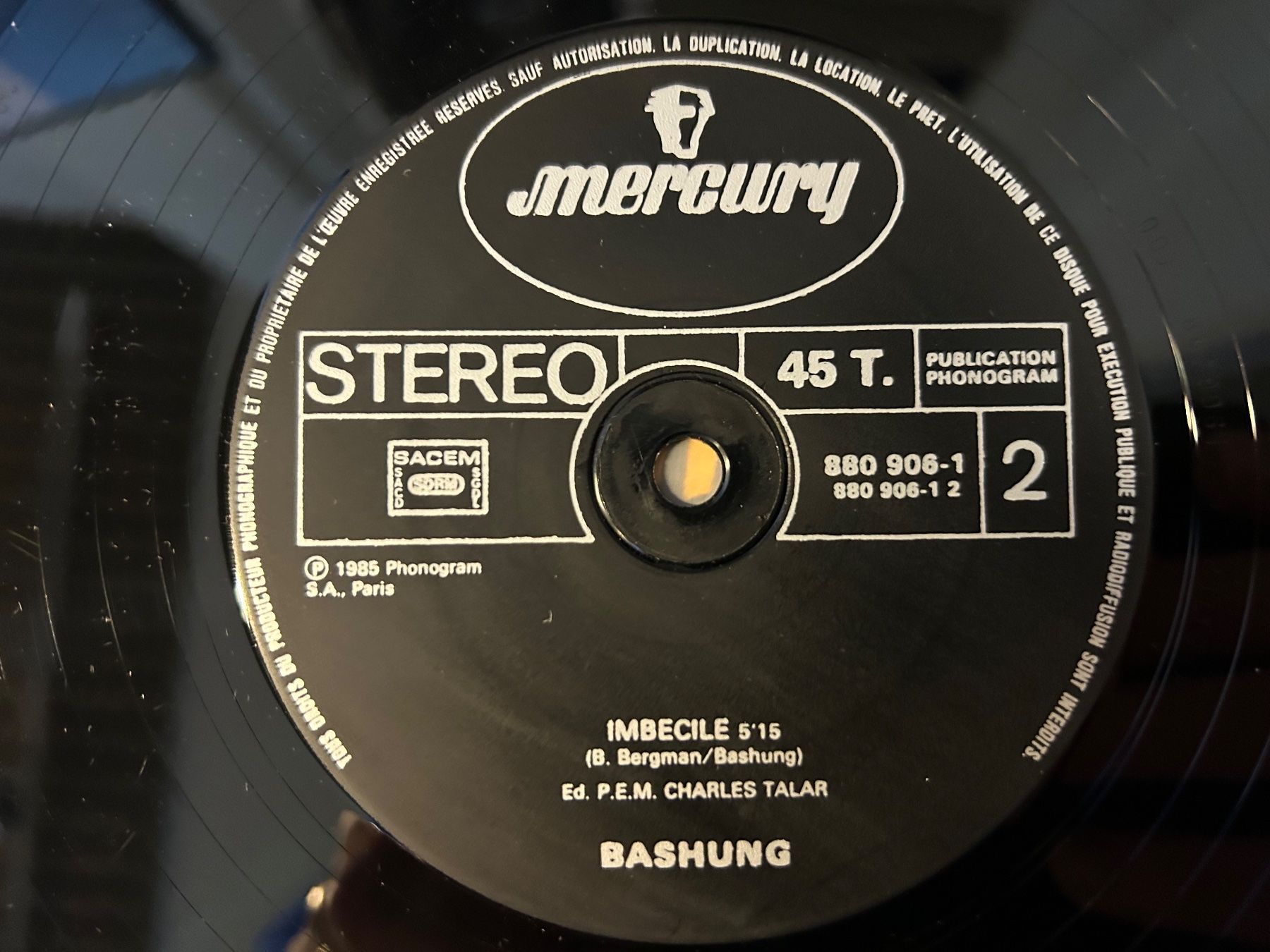 Schallplatten: Bashung - Touche pas à mon pote - Maxi 45 Tours - Vinyl! – Gebraucht aus Aesch BL von BlueMusicRecords 4