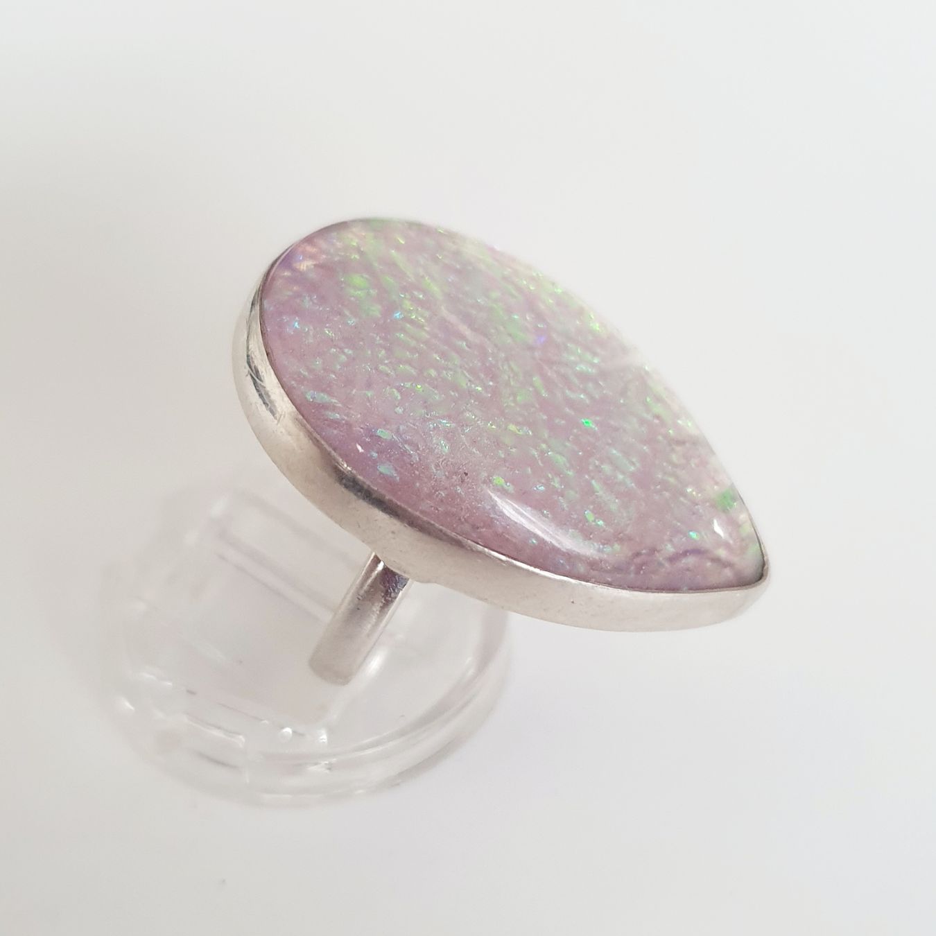 Anelli: Vintage Silberring 925  mit irisierendem Stein, Gr. 18.6mm – Usato da Kreuzlingen venduto da Wunderkiste123 8