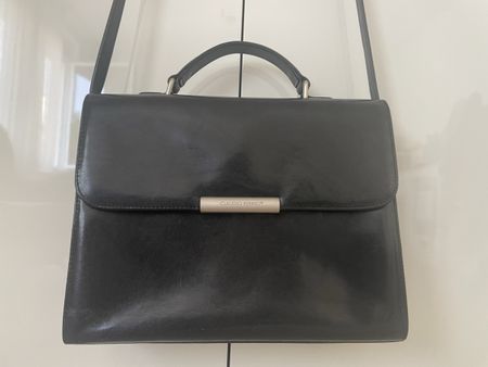 Claudio Ferrici Handtasche Leder Schwarz Top Zustand!