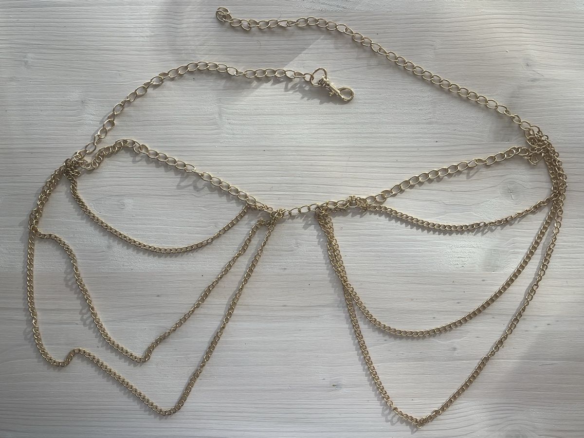 Ketten: Layered Body Chain Gold Tone Adjustable Length Accessory – Neu (gemäss Beschreibung) aus Hinwil von vki_z6jk