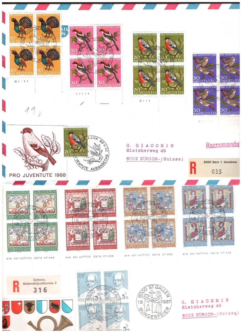 Alle Briefmarken: GROSSBRIEFE – Gebraucht aus Dübendorf von Piero2 9