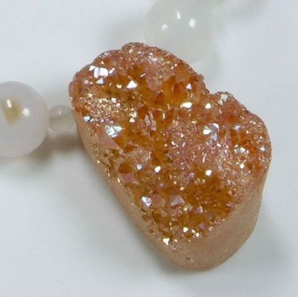Ketten: ♛ Designerkette Achat Druzy ca. 56cm – Neu (gemäss Beschreibung) aus Oberglatt ZH von Hot-Spot 1