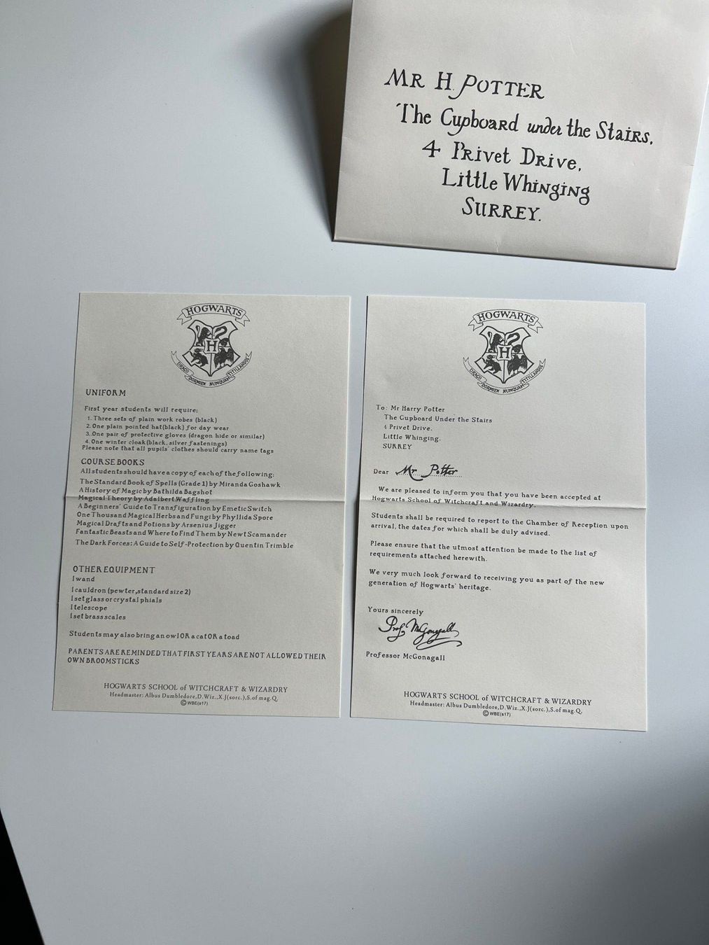 Carte collezionabili: Harry Potter Memorabilia: Hogwarts letter + train ticket – Usato da Zürich venduto da cefanie 1