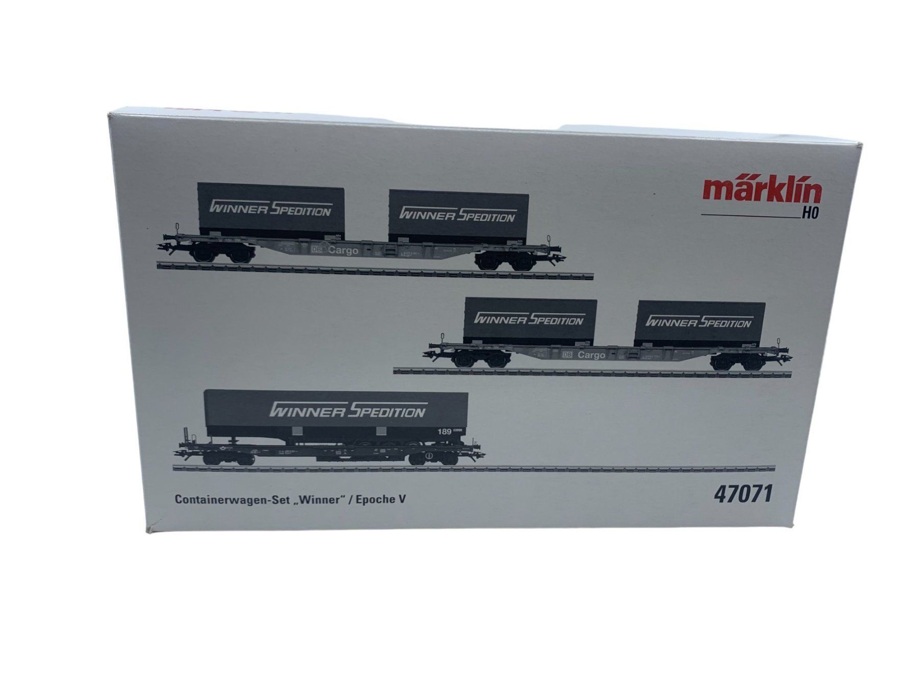 Märklin Modellini di ferrovie: NEUWARE! Märklin 47071 H0 Containerwagen-Set "Winner" – Nuovo e nell'imballaggio originale da Rorschach venduto da zubispielwaren