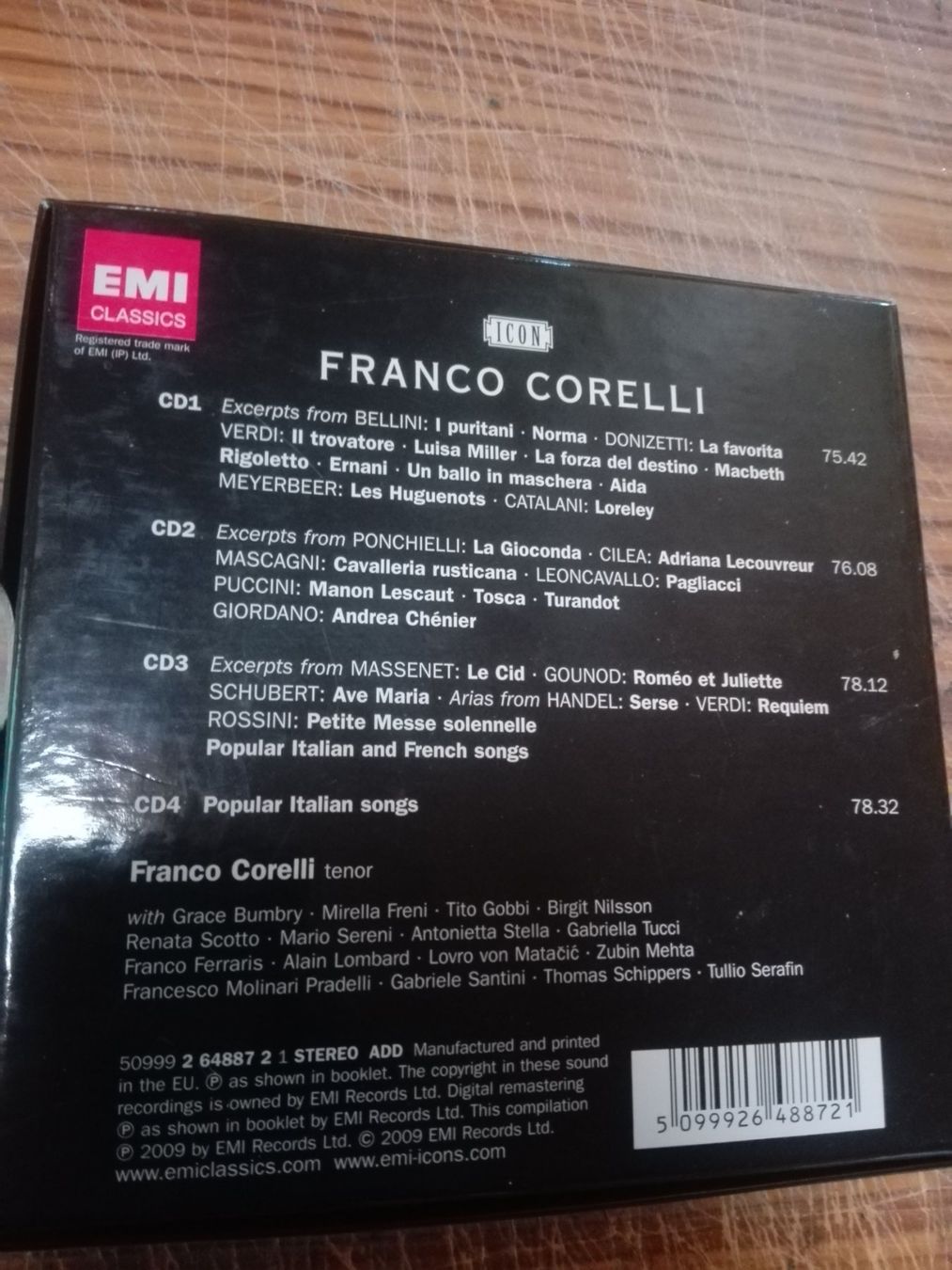 CD: Franco Corelli - The Tenor as Hero   (4-CD Box) – Usato da St. Gallen venduto da elk2020 8