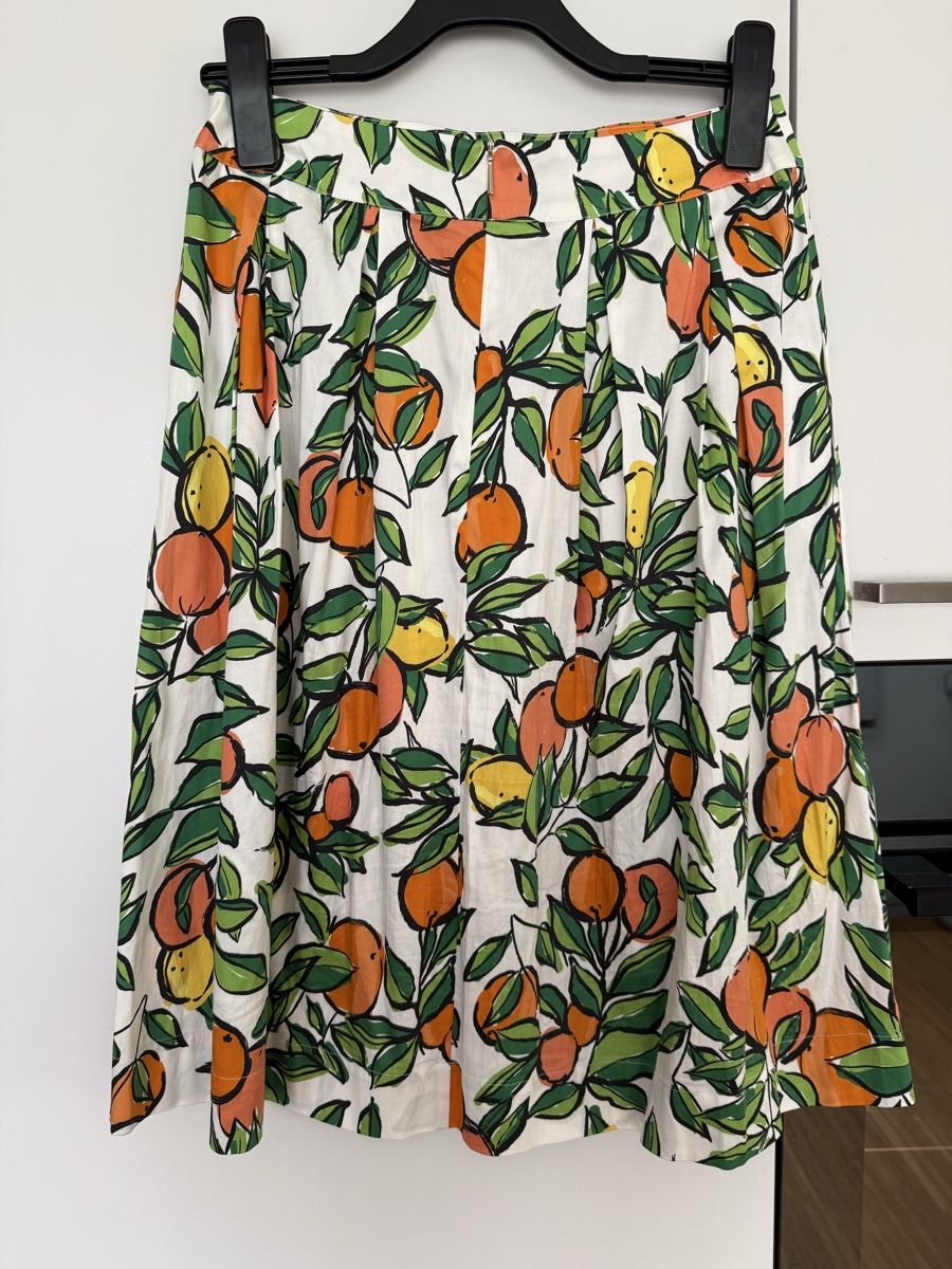 Marc Cain Gonne: Marc Cain Rock mit Orangenmuster, Gr. 3 / M – Nuovo (secondo la descrizione) da Zumikon venduto da ABrus01