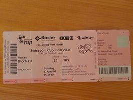 Swisscom Cup Final 2008 Ticket Basel- Bellinzona