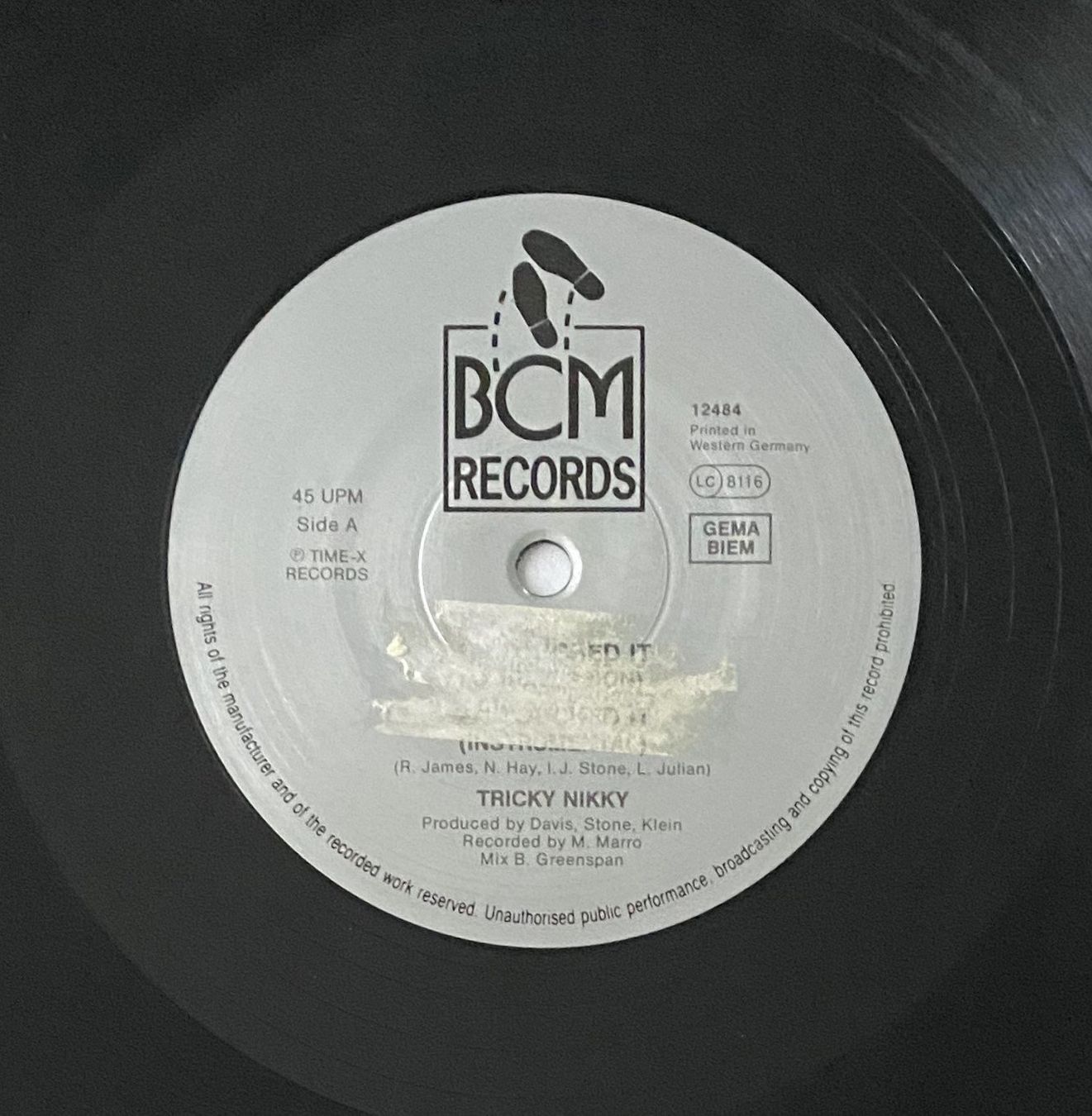 Dischi in vinile: Tricky Nikki, I Touched It (Breakbeat) – Usato da Flums venduto da Empe1 2