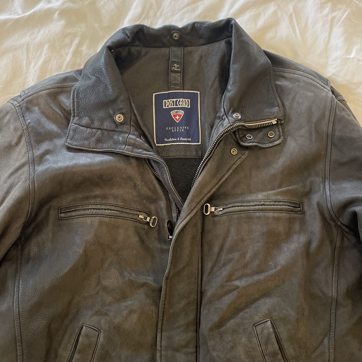 Giacche: Leder Jacke hoher Kragen – Usato da Wabern venduto da alestae 3