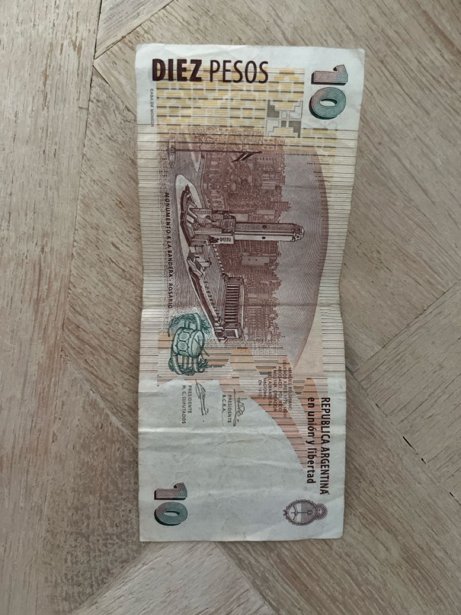 Billets de banque: 10 Pesos Argentinien gebraucht – D'occasion à Pfäffikon SZ par humming-bird 1