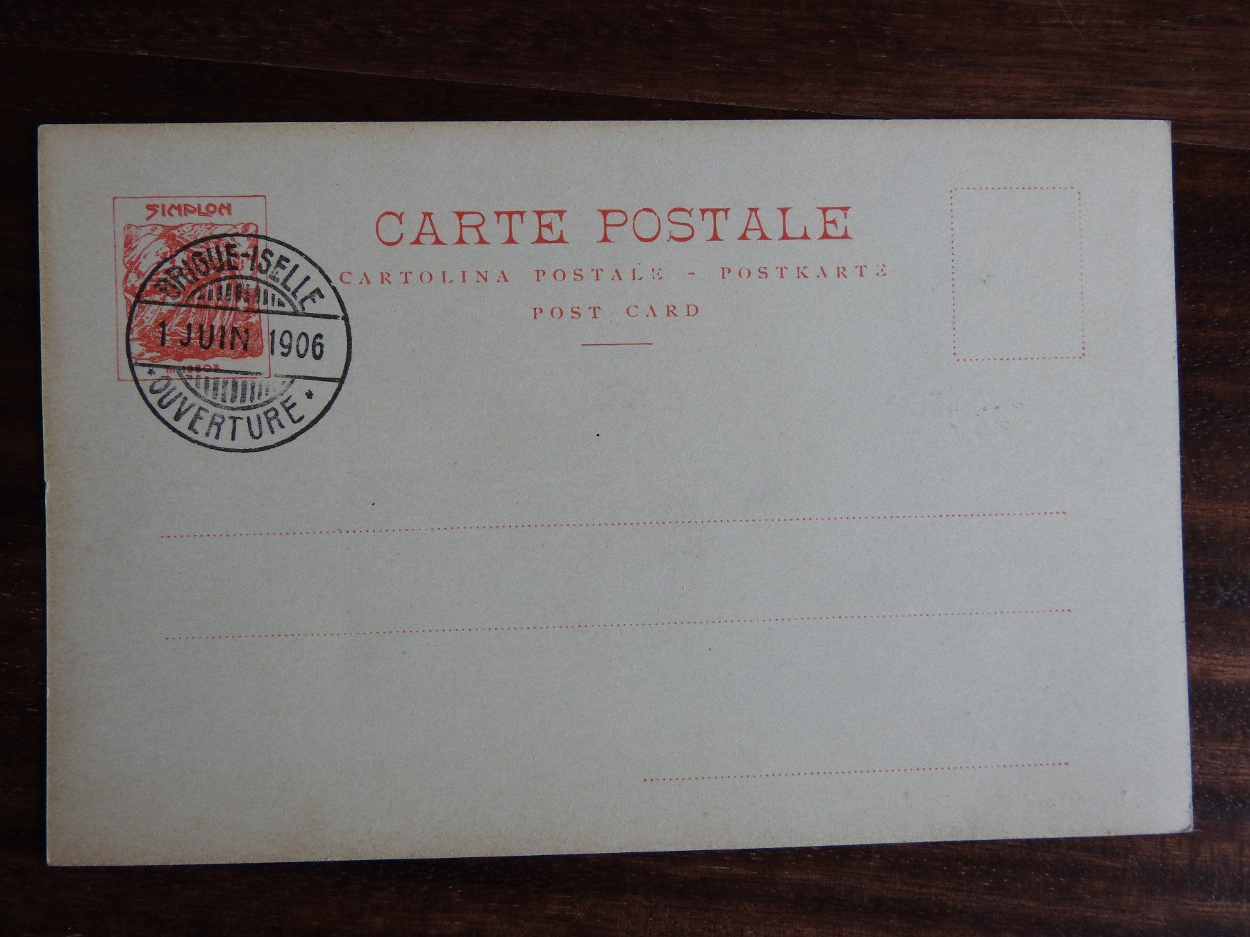 Cartoline postali: SIMPLON / Bauarbeiten ! – Usato da Rain venduto da 999-800-K 1