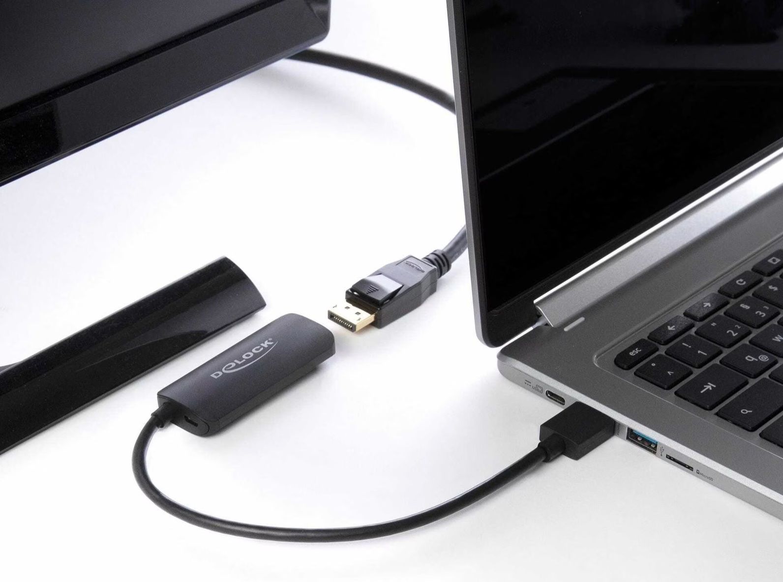 Unità & Adattatore: Delock HDMI zu DisplayPort 1.2 Adapter 4K neu – Nuovo e nell'imballaggio originale da Tafers venduto da JP911 5