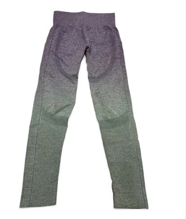 Leggings Damen Gradient Lila/Gruen 
