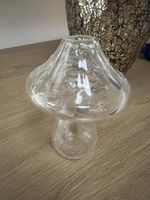 Glasvase Pilz Design transparent