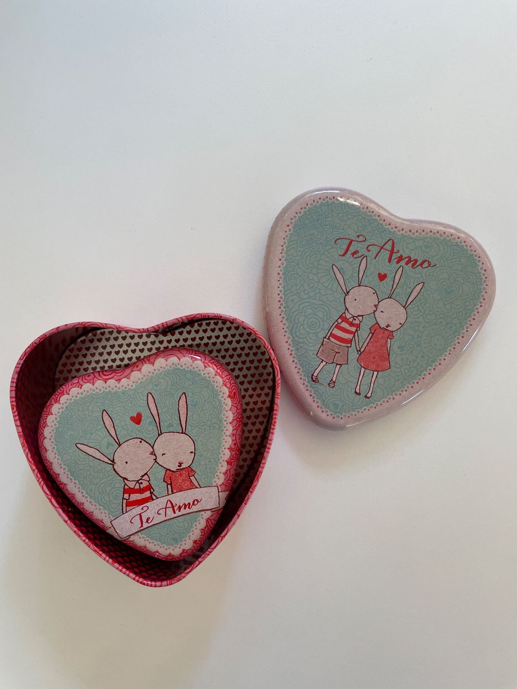 Maileg Giocattoli: Maileg _ 2 Metall Herz - Set  Rabbit – Nuovo e nell'imballaggio originale da Silvaplana venduto da Lotzis 2