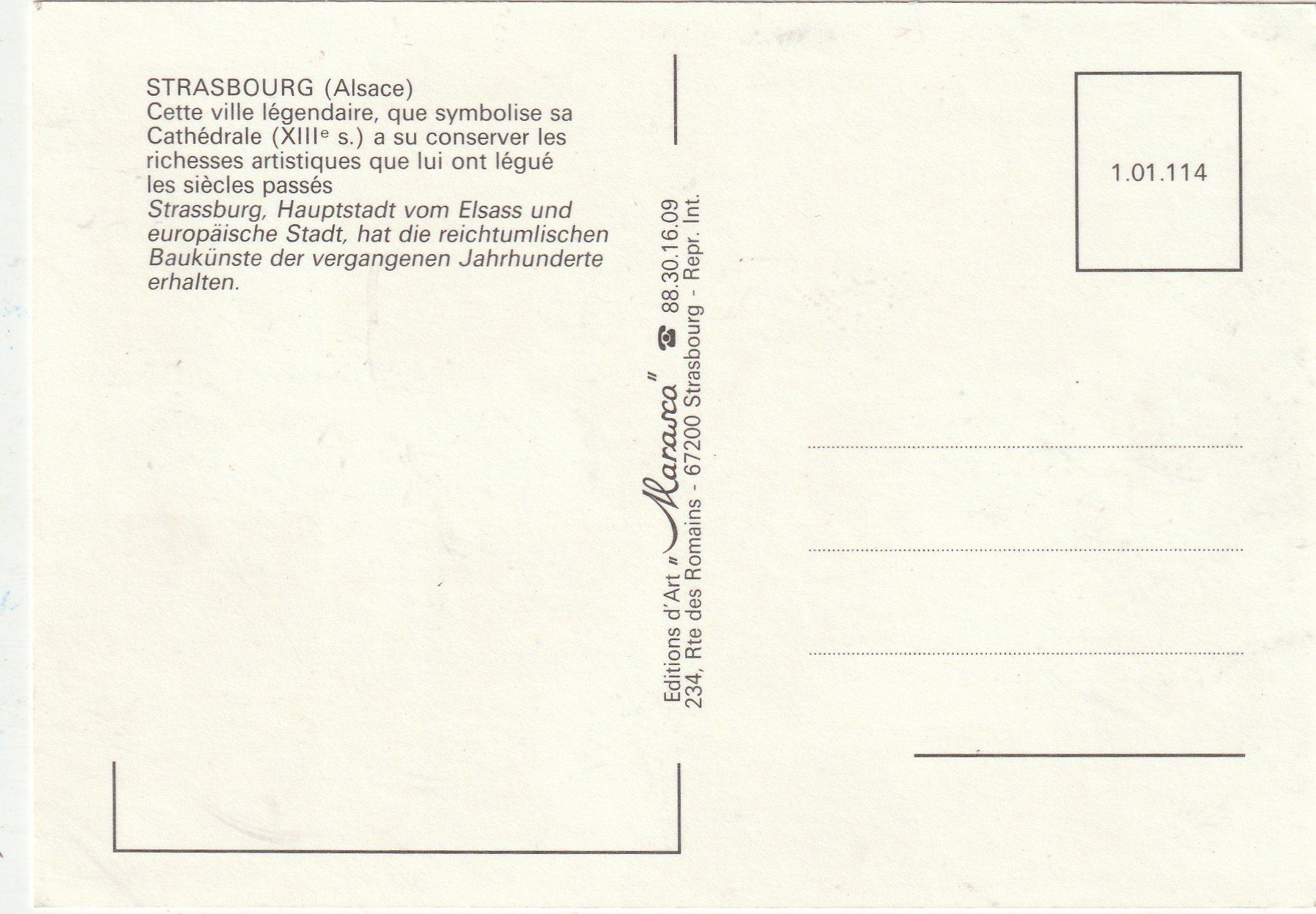 Ansichtskarten: Strassburg MBK – Gebraucht aus Lumbrein von made02 1