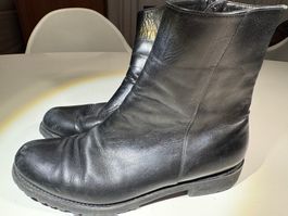 CALPIERRE Leder-Stiefeletten / Boots Schwarz – Gr. 39