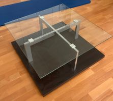 Wohnzimmertisch Glas mit Holz, sehr guter Zustand