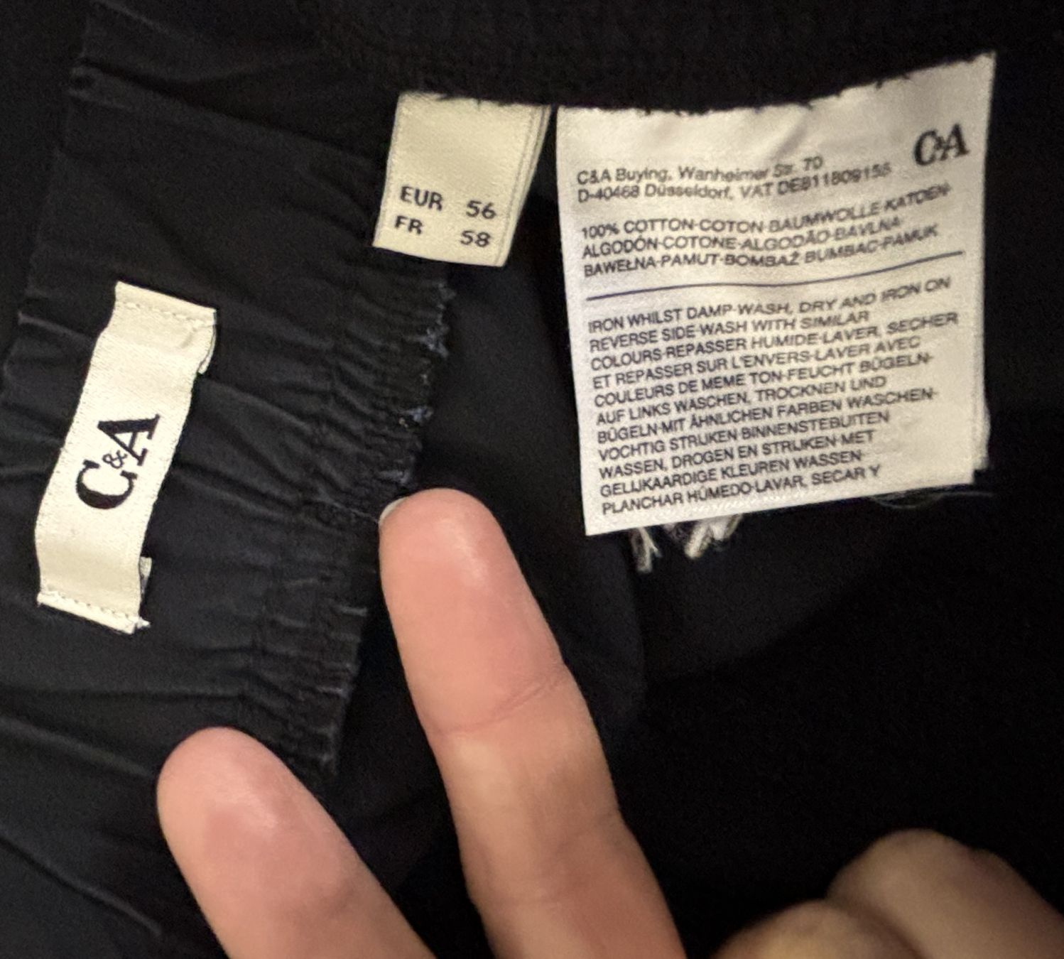 Pantaloni: C&A lange Hose schwarz – Usato da Buchs AG venduto da SellAndBuyX 3