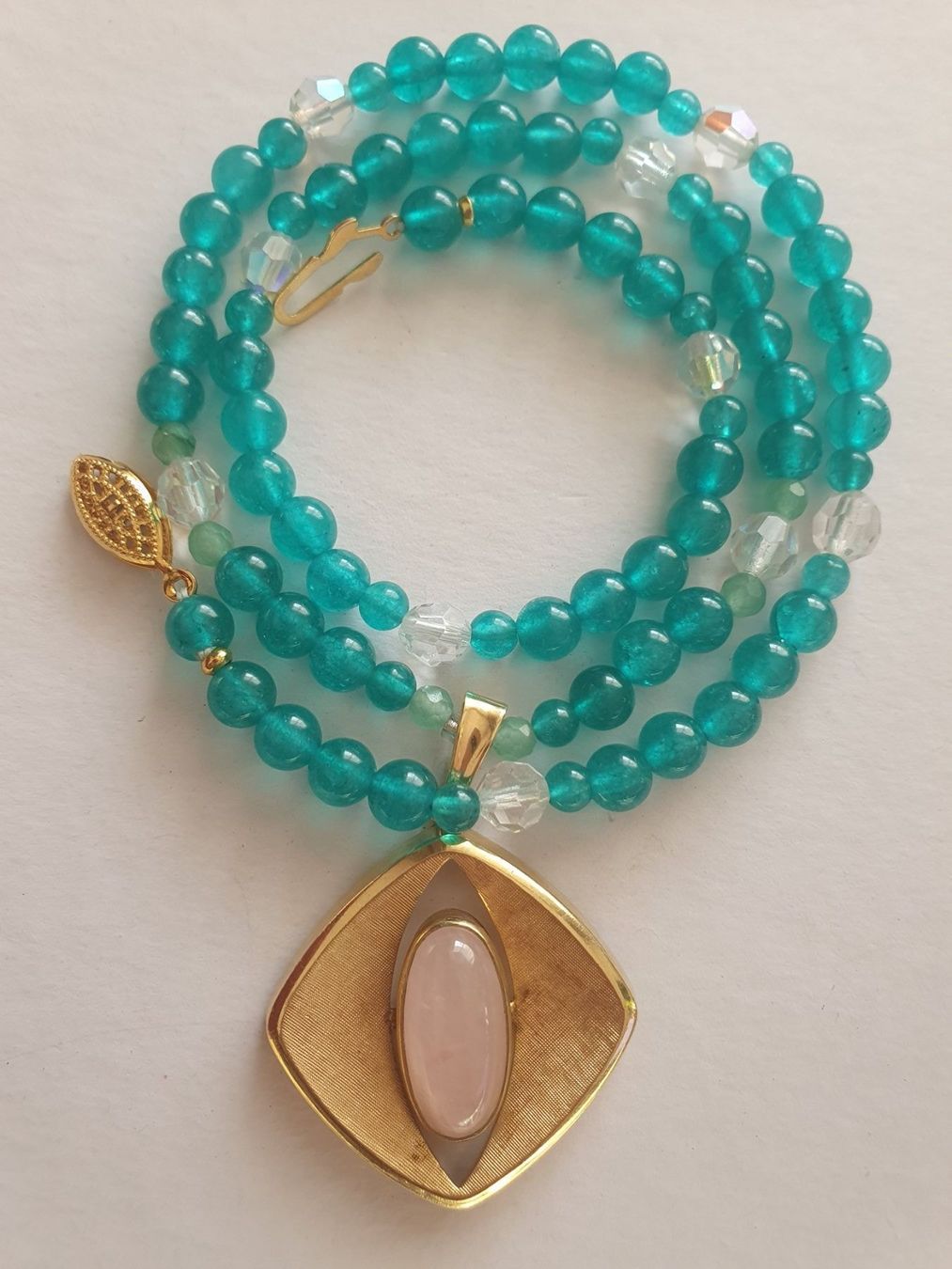 Catenine: Chrysoprase mit alt Rozenquarz Anhänger – Nuovo (secondo la descrizione) da Benglen venduto da Meercat3 6