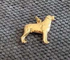 Schmuckanhänger Hund 14 Karat Gelbgold