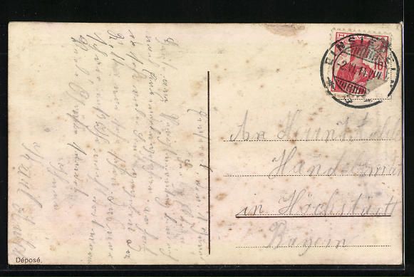 Cartoline postali: AK Einsiedeln, Partie am Kloster, 1914 – Usato da Berlin venduto da bartko-reher 1