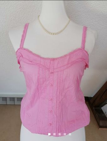 Rosa Sommer Top aus Baumwolle, Gr.S