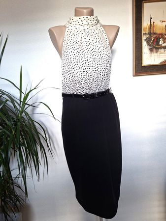Élégante Robe JJ BESSON – Haut 100% SOIE –Coupe Crayon–Gr.38