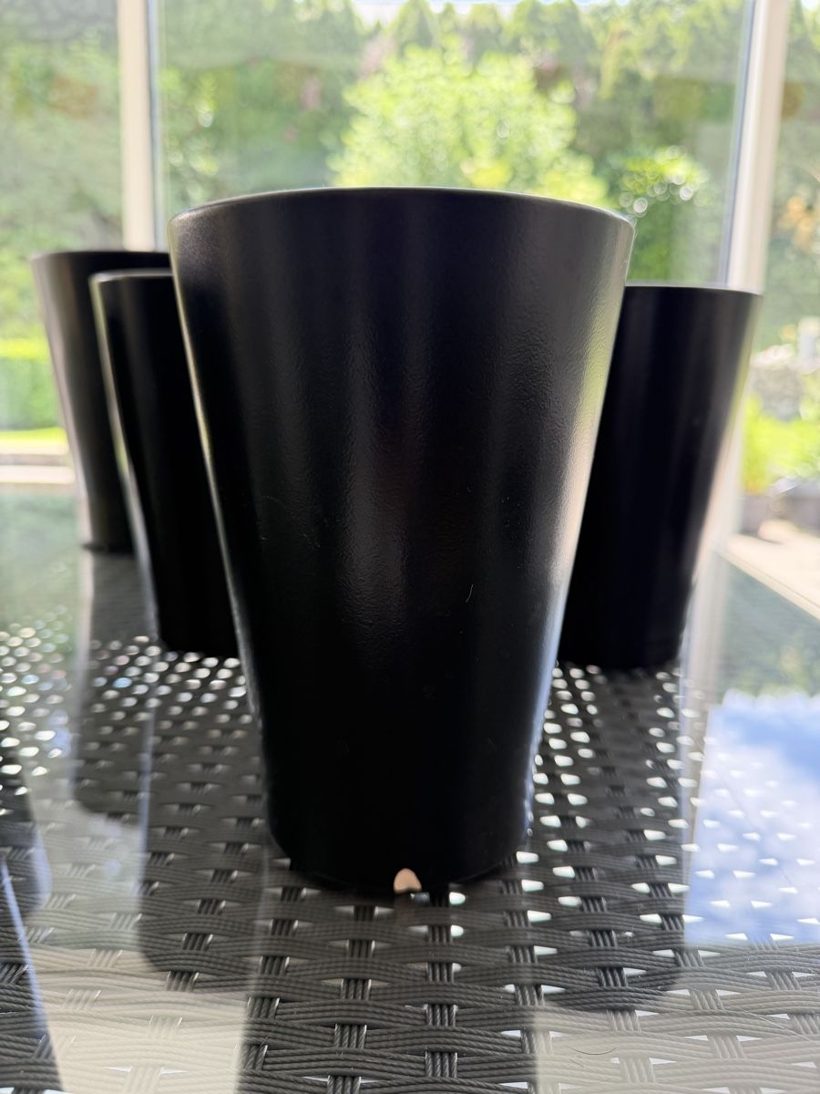 Ikea Vasi per fiori: 7 schwarze Pflanzentöpfe/Blumentöpfe – Usato da Gockhausen venduto da Dbielmann 3