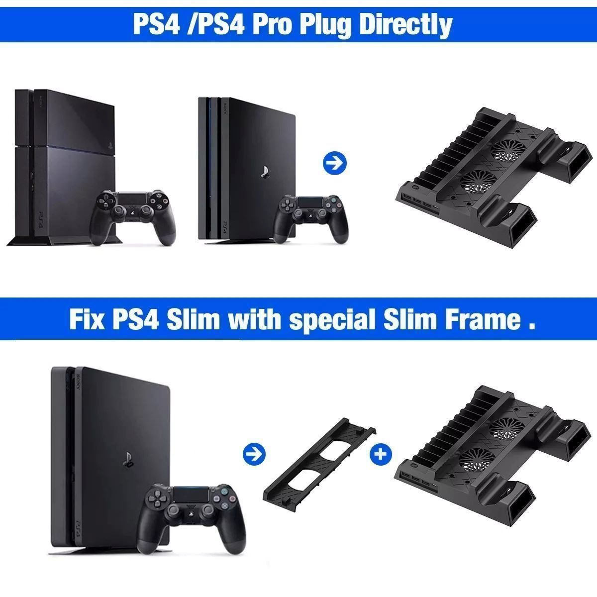 Console: PS4/PS4 Pro/PS4 Slim Vertikaler Kühlstän – Nuovo e nell'imballaggio originale da Unterägeri venduto da RmOnline 6