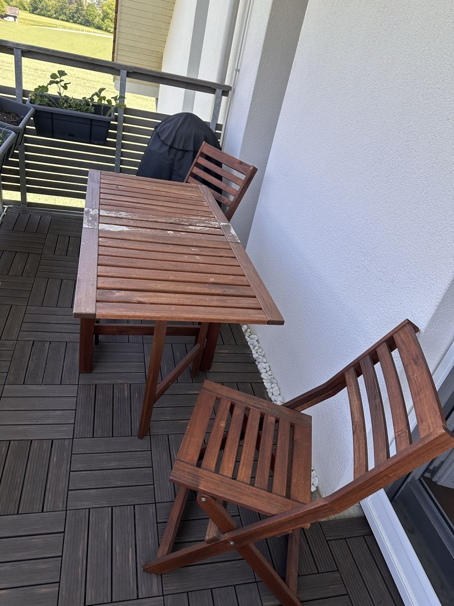Ikea Tischset: Holz Balkonset Tisch & 2 Stühle Ikea – Gebraucht aus Lufingen von swissmex21