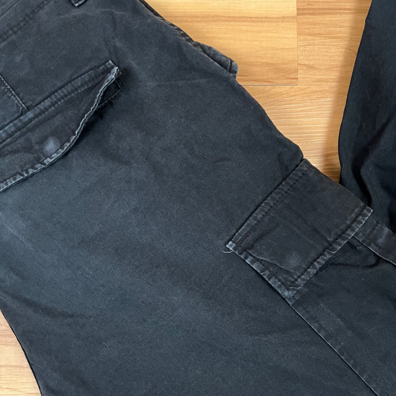 Pantaloni: Vintage Cargo Hose Schwarz Baggy – Usato da Herisau venduto da 1asupply 1