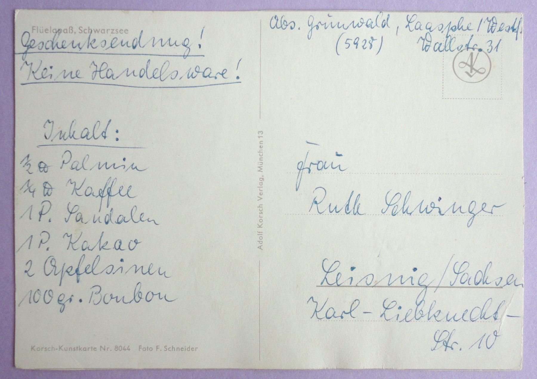Cartes postales: Flüelapass, Schwarzsee – D'occasion à Fétigny par Billy2miny 1