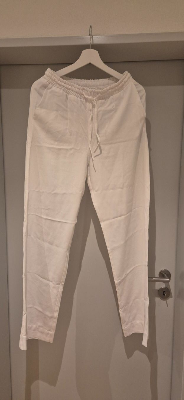 C&A Pantaloni: White Linen Summer Trousers - Small - unused – Nuovo (secondo la descrizione) da Moenchaltorf venduto da ana_c5gt