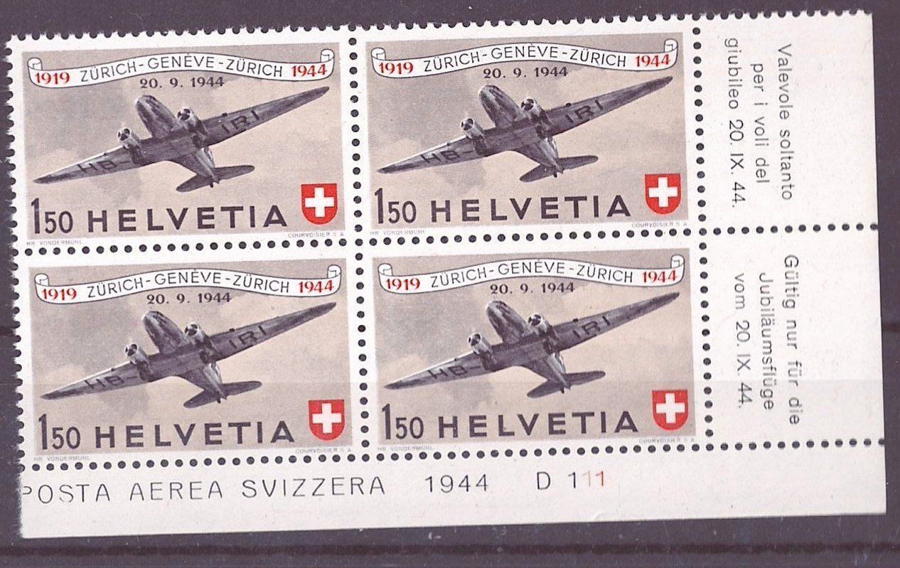 Tutti i francobolli: # 93 --- FLUGPOST POSTFRISCH – Nuovo (secondo la descrizione) da Dübendorf venduto da Piero2