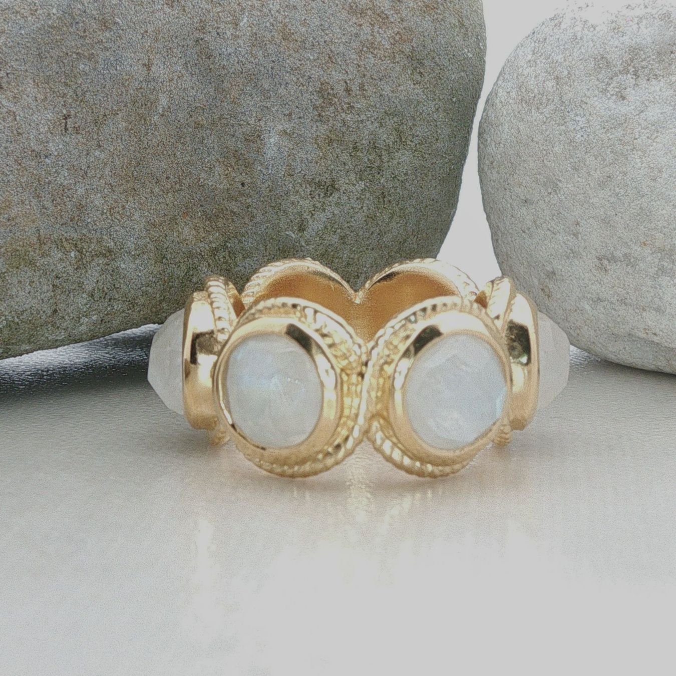 Olga Ribler Bagues: Memory Mondstein Silber Ring 925 Grösse 55 – Neuf (Voir description) à Luzern par Schmuckoutlet 1