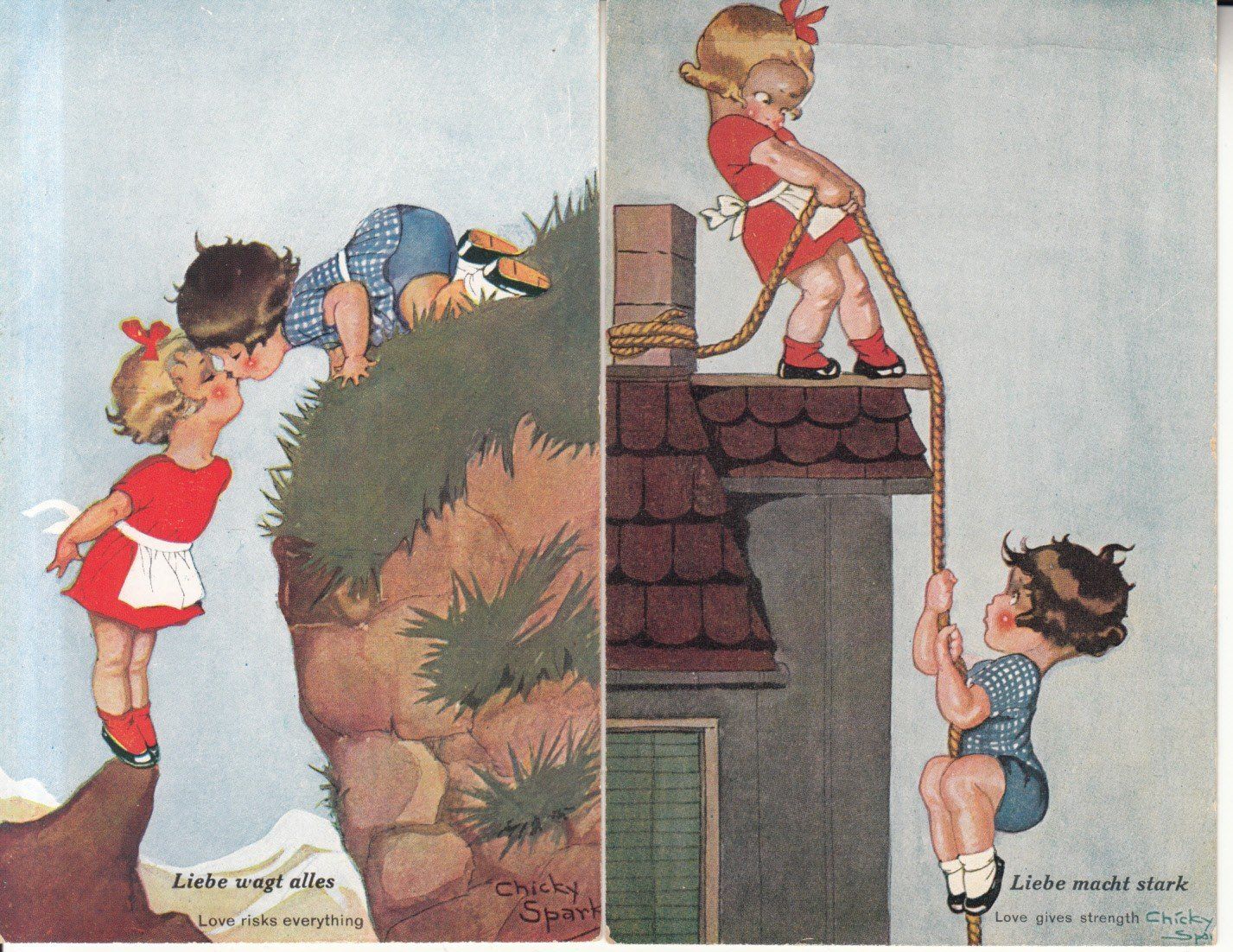 Cartoline postali: Kitschkarten Chicky Spark 1928 – Usato da Bürglen TG venduto da StampGraf