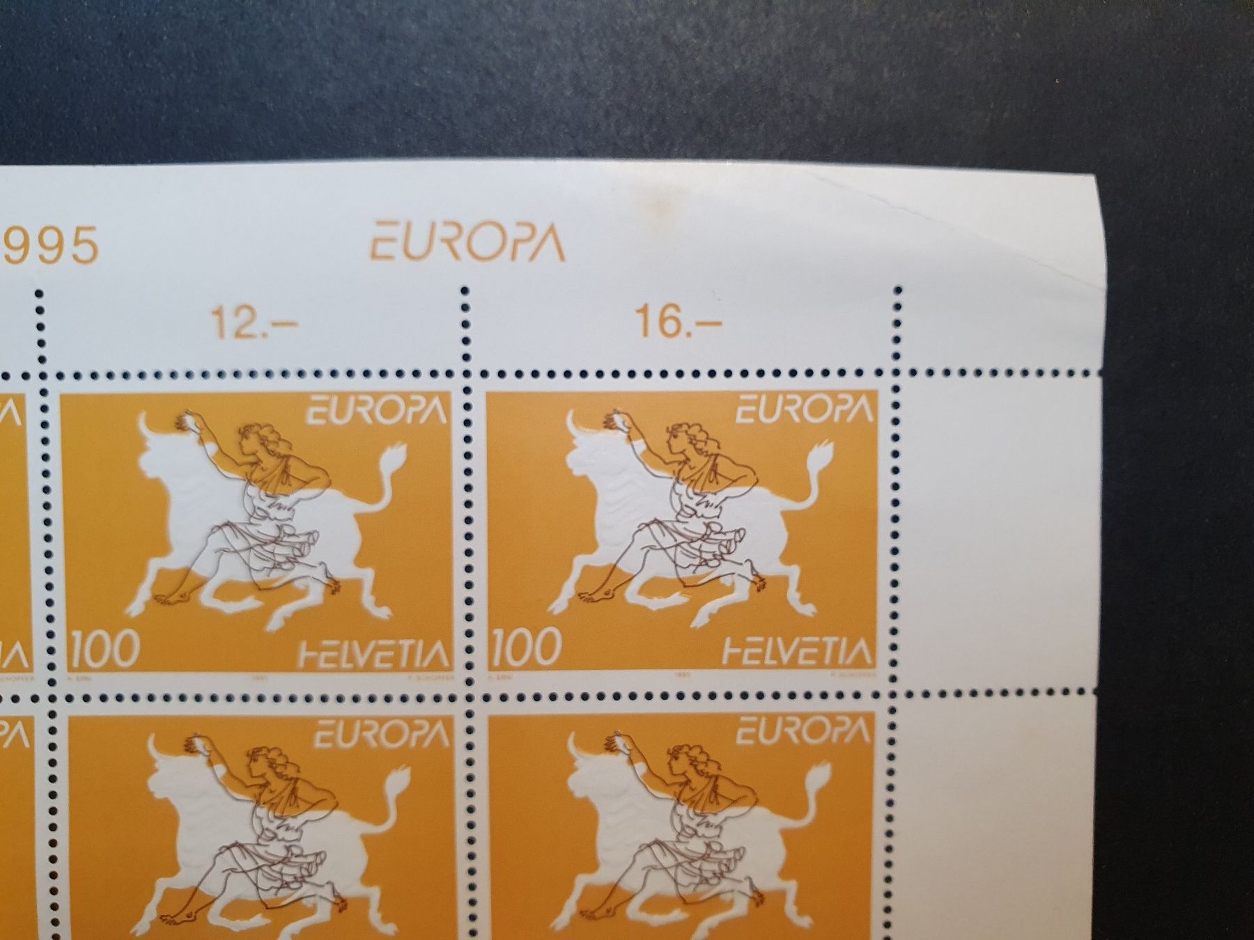 Alle Briefmarken: Hans Erne Kleinbogen von 1995 (postfrisch) – Neu (gemäss Beschreibung) aus Stilli von Mos1 3