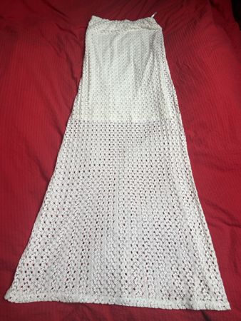Seppälä Spitzenkleid Gr S, Weiss Sommerkleid Häkelkleif