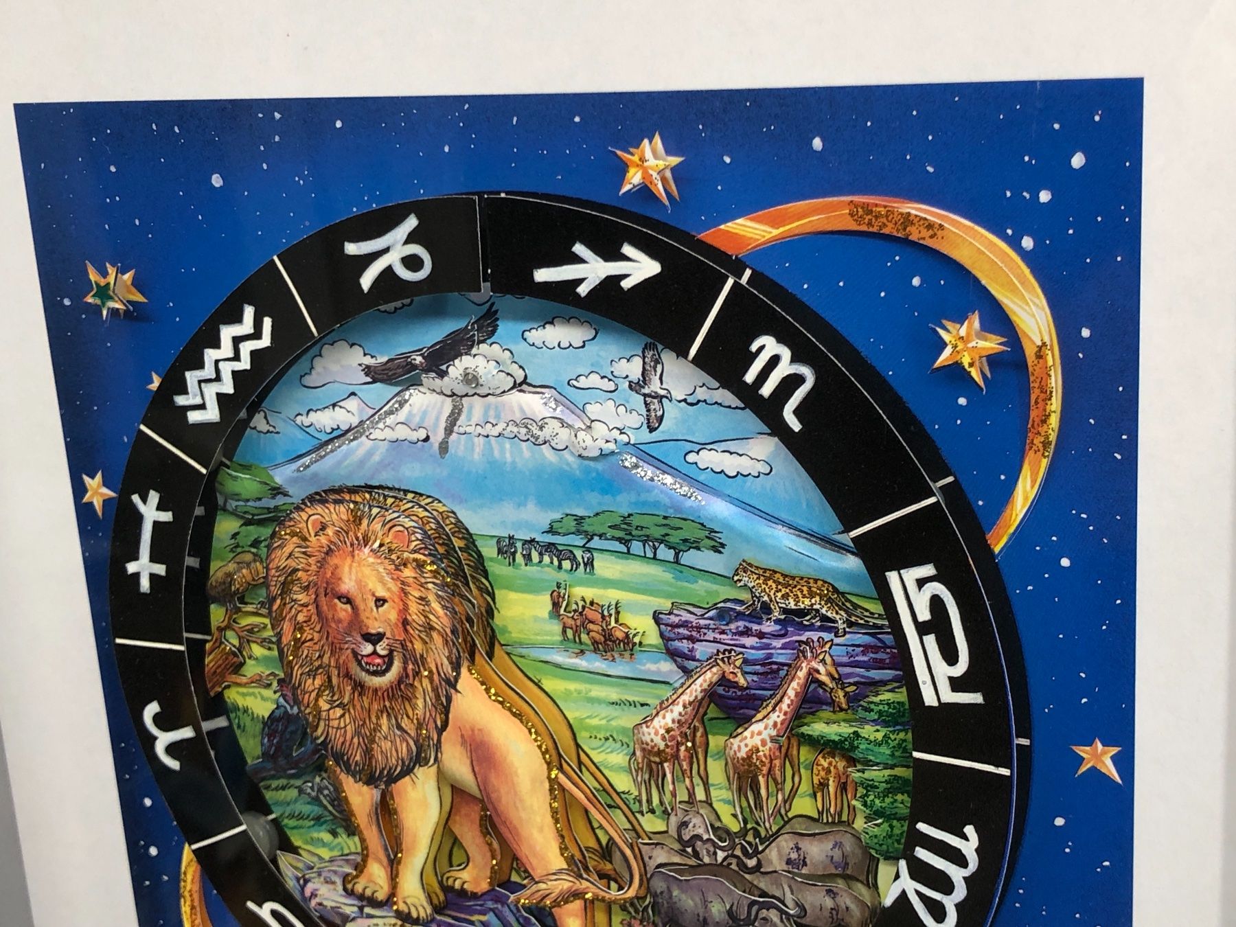 Dipinti: 3D Bild / Sternzeichen Löwe / 40x40cm - Silber – Nuovo e nell'imballaggio originale da Bergdietikon venduto da Garak 4