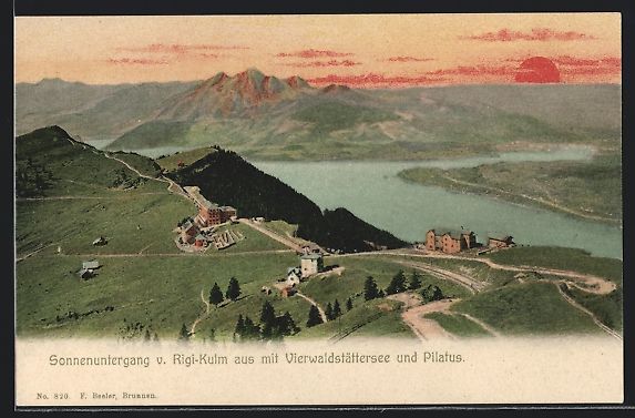 Cartoline postali: Rigi-Kulm, Blick auf den Vierwaldstätte – Usato da Berlin venduto da bartko-reher