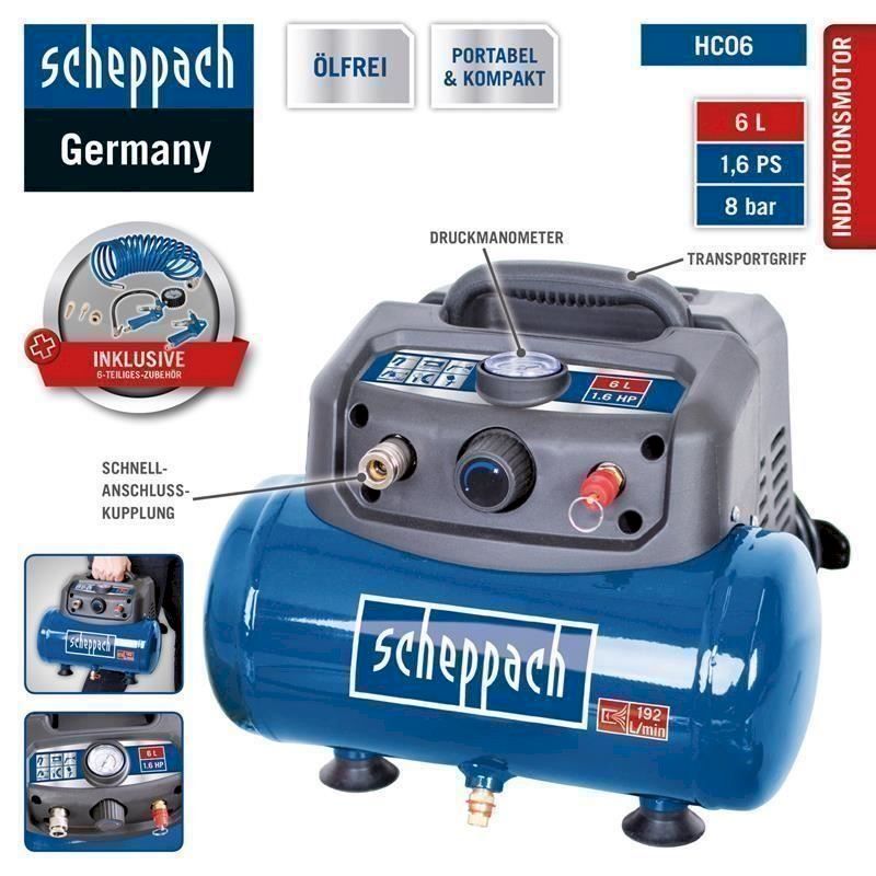 Scheppach Kompressoren: Scheppach Druckluft-Kompressor HC06 – Neu und originalverpackt aus Bottighofen von zaap 2
