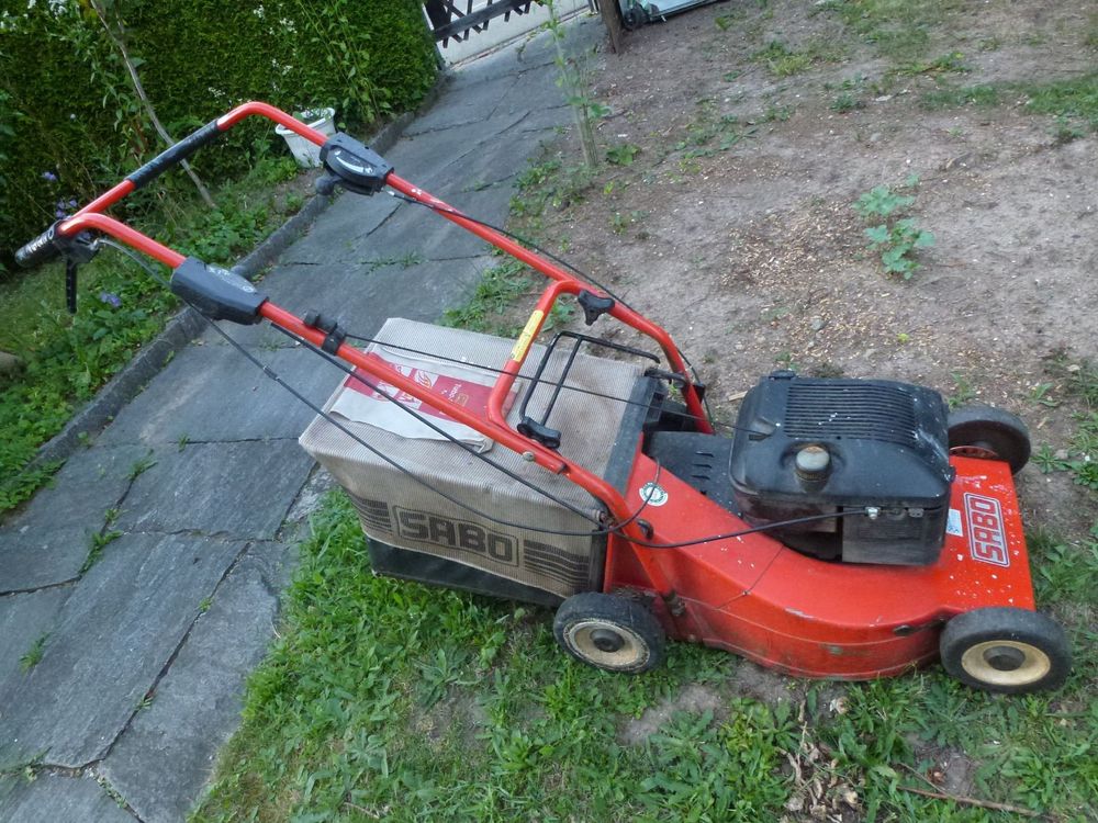 39+ Sabo Rasenmäher Turbostar, Motor springt leicht an, läuft.